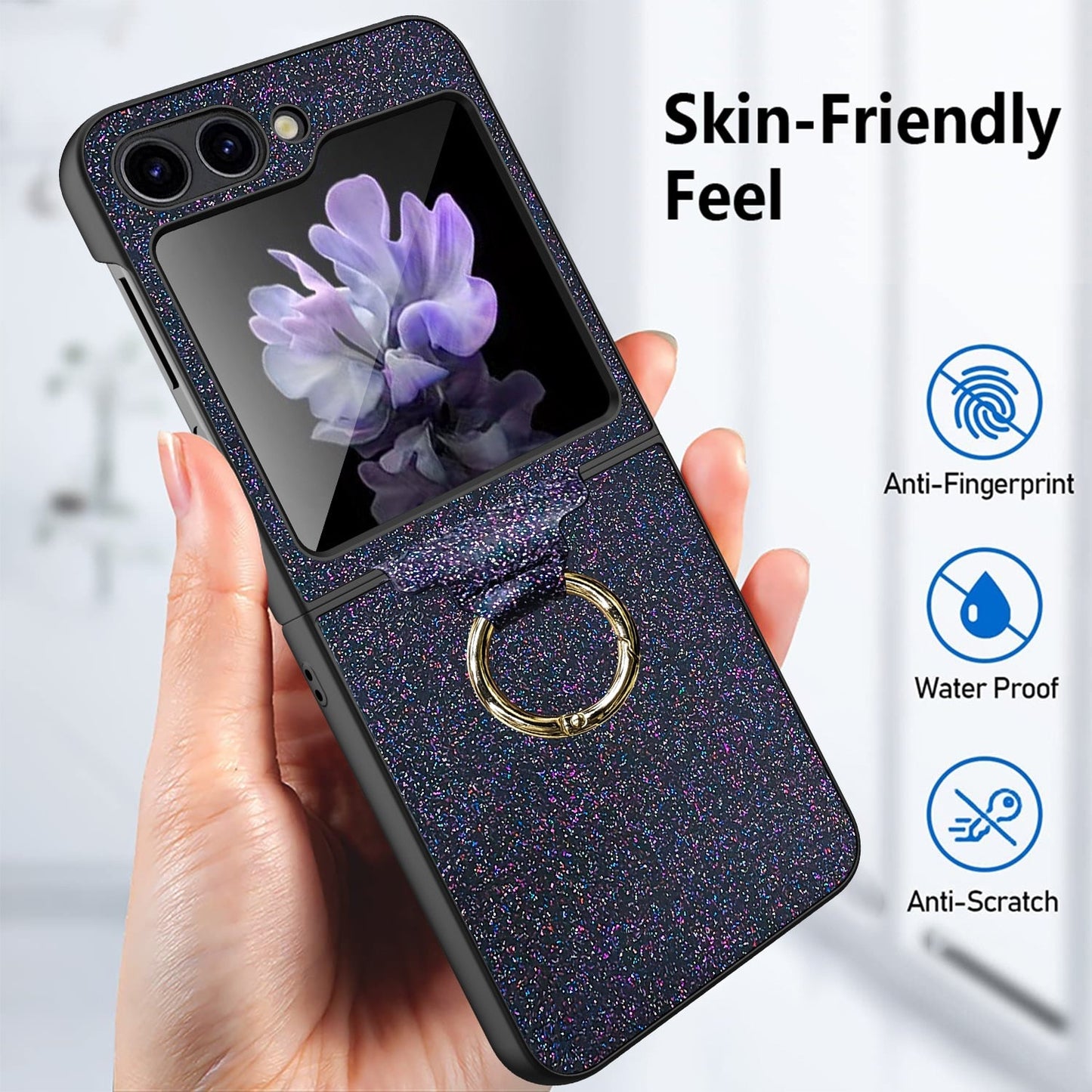 Luxury Colorful Case with Ring Bracket For Galaxy Z Flip Series