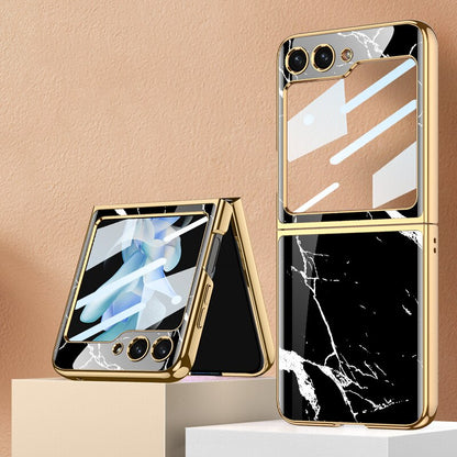 Shockproof Plating marble Cover For Samsung Galaxy Z Flip