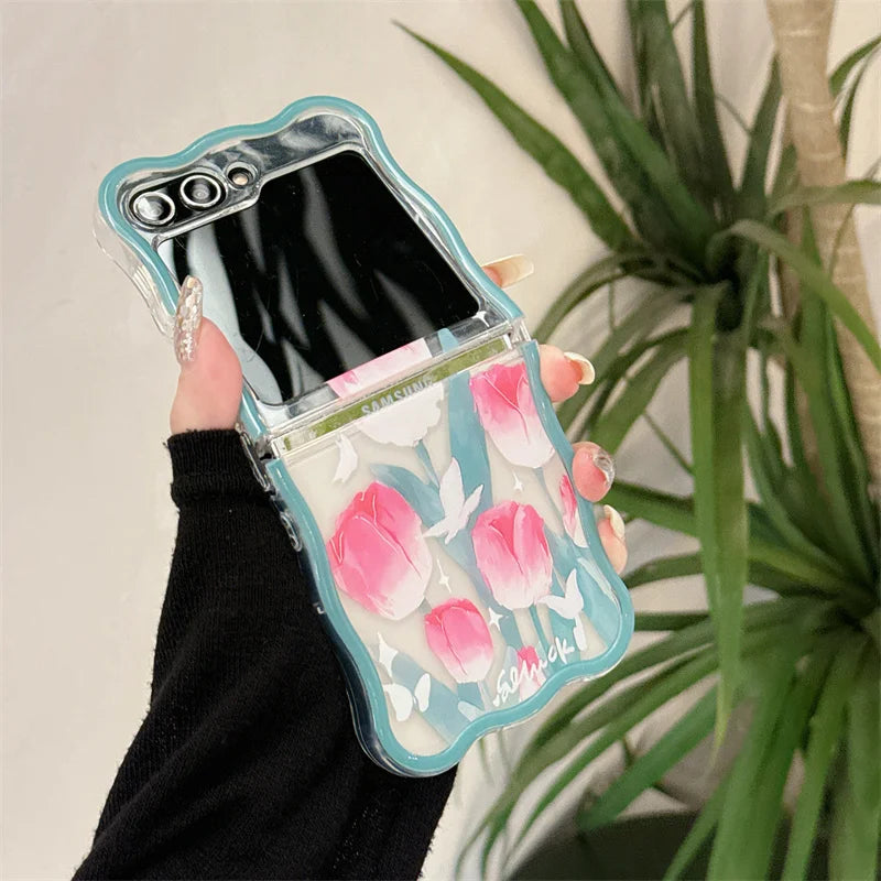 Cute Tulip Flower Case for Samsung Galaxy Z Flip 7 & 6