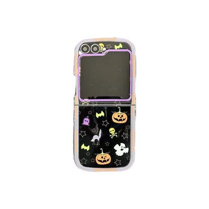 Happy Halloween Pumpkin Ghost Case for Samsung Galaxy Z Flip 4/5/6/7