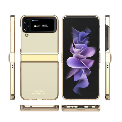 Transparent Plating Frame Full Protection For Galaxy Z Flip 4