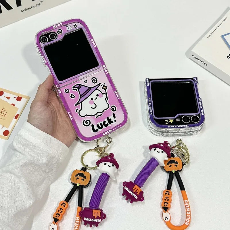 Happy Halloween Ghost Case for Samsung Galaxy Z Flip 4/5/6/7