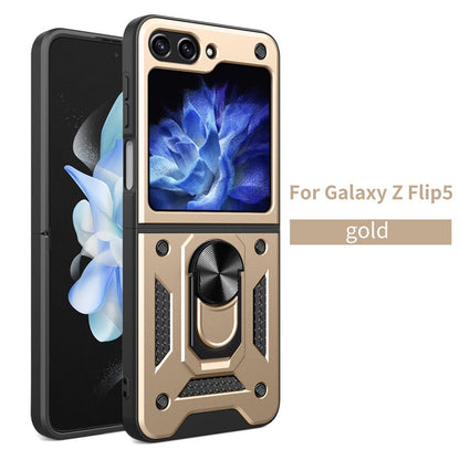 Armor Magnetic With Stand Holder Ring Case For Samsung Galaxy Z FLIP Series