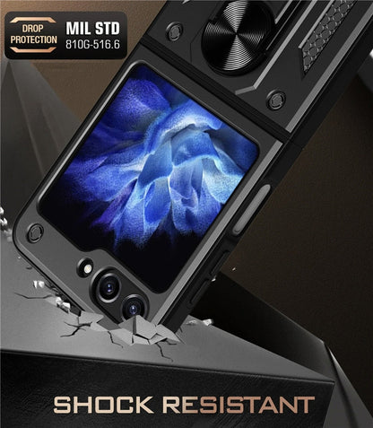 Armor Magnetic With Stand Holder Ring Case For Samsung Galaxy Z FLIP Series