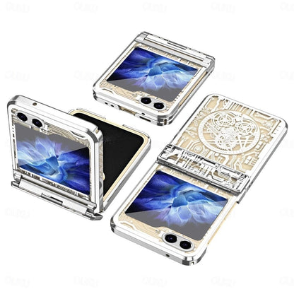 Glossy Checkered Case for Galaxy Z Flip Series – Scratch-Resistant & Shockproof