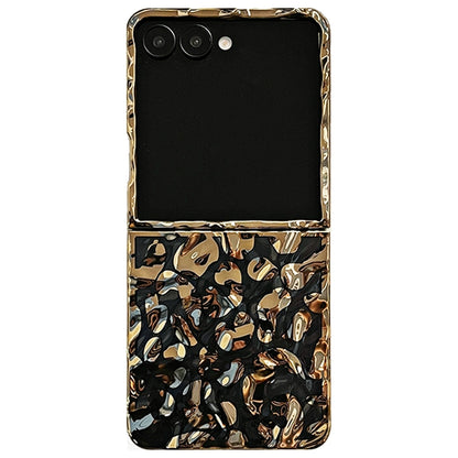 Gold Glossy Frame Case for Samsung Galaxy Z Flip – Luxury Protective Cover