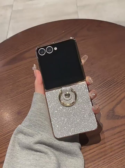 Glitter Case with Ring for Samsung Galaxy Z Flip – Sparkly Protective Cover