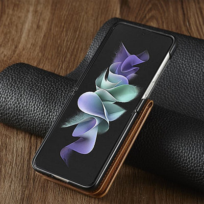 Luxury Leather Wallet Case For Z Flip