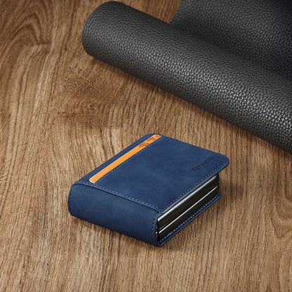 Luxury Leather Wallet Case For Z Flip