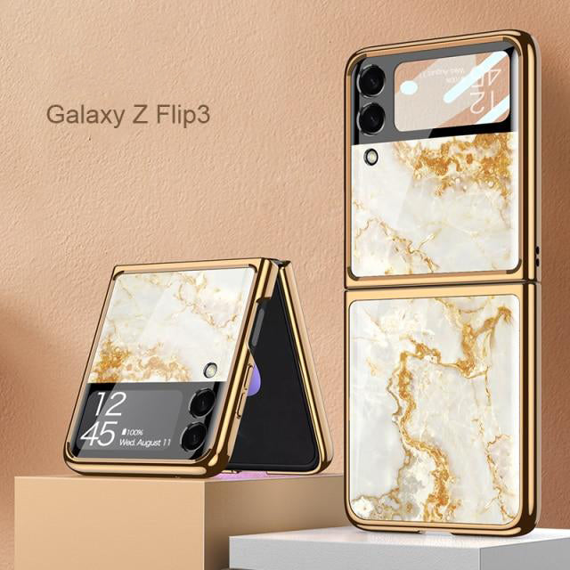 Luxury Marble Case For Z Flip Series