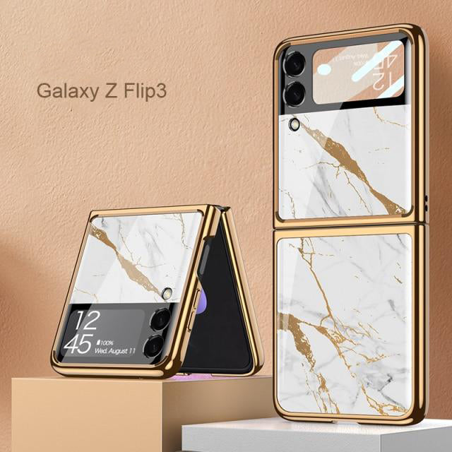 Luxury Marble Case For Z Flip Series