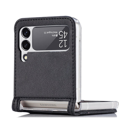Leather Case With Card Holder For Z Flip Series