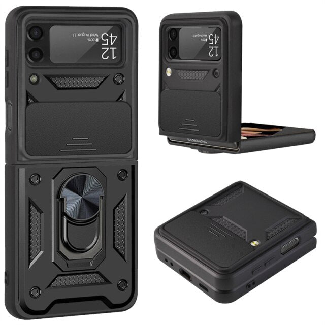 Drop Tested Cover with Magnetic Kickstand Car Mount Protective Case for Samsung Galaxy Z Flip 6 & 7