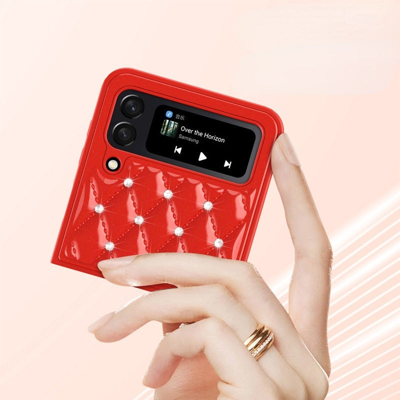 Creative Electroplating Diamond Protective Cover For Samsung Galaxy Z Flip Series
