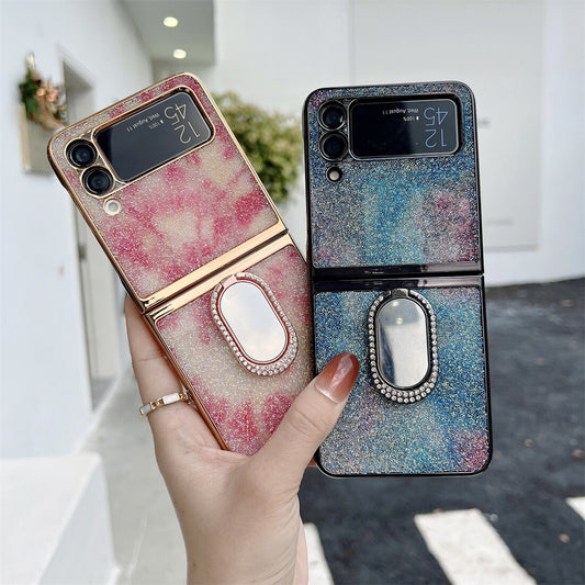 Shining Diamond Mirror Ring Protective Cover For Samsung Galaxy Z FLIP Series