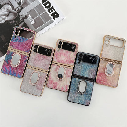 Shining Diamond Mirror Ring Protective Cover For Samsung Galaxy Z FLIP Series