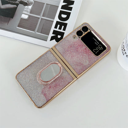 Shining Diamond Mirror Ring Protective Cover For Samsung Galaxy Z FLIP Series