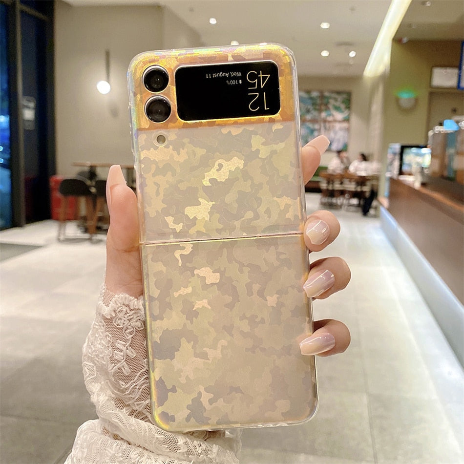 Colorful Shell pattern Protective Cover for Galaxy Z Flip Series