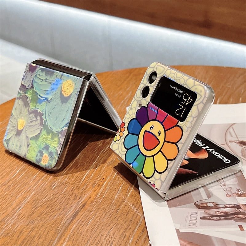 Colorful Smile Flower Case For Samsung Galaxy Z Flip Series