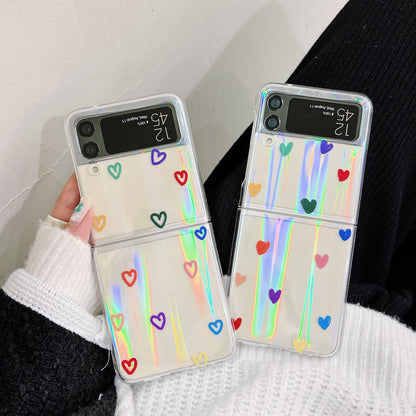 Cute Love Heart Case for Samsung Galaxy Z Flip Series