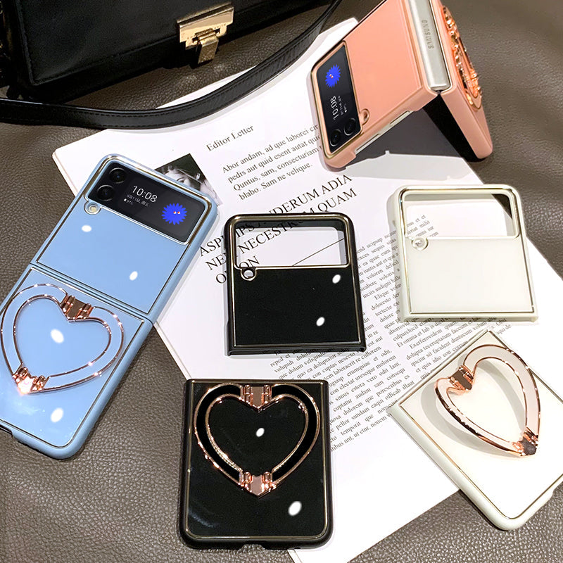 Luxury Heart Bracket Case For Samsung Galaxy Z Flip Series