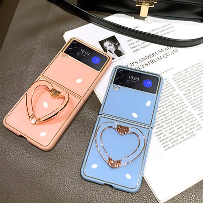 Luxury Heart Bracket Case For Samsung Galaxy Z Flip Series