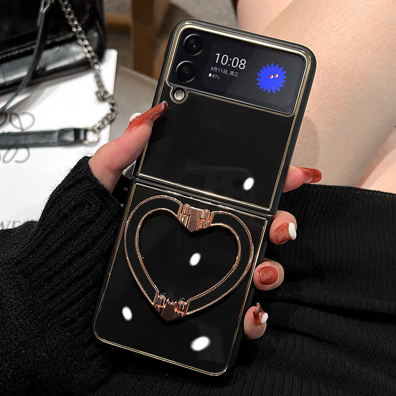 Luxury Heart Bracket Case For Samsung Galaxy Z Flip Series