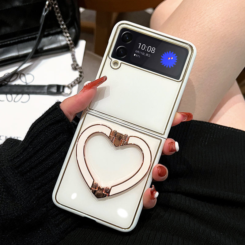 Luxury Heart Bracket Case For Samsung Galaxy Z Flip Series