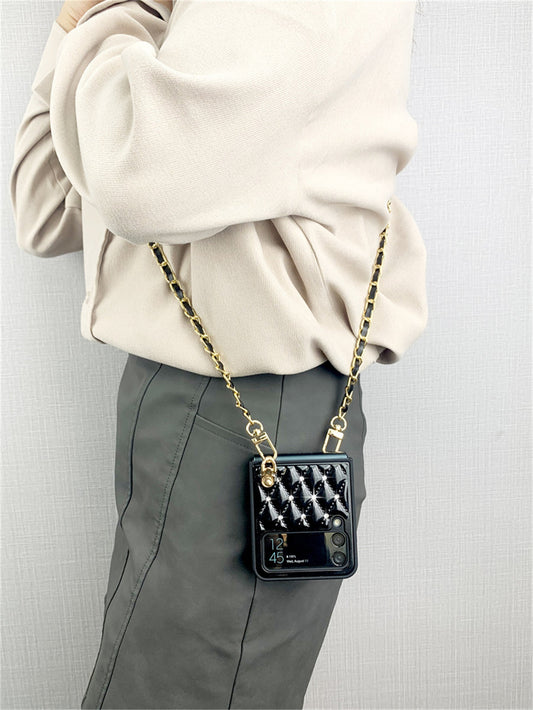 Luxury Crossbody Leather Case for Samsung Galaxy Z Flip Series