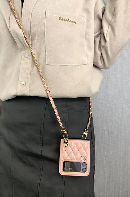 Luxury Crossbody Leather Case for Samsung Galaxy Z Flip Series