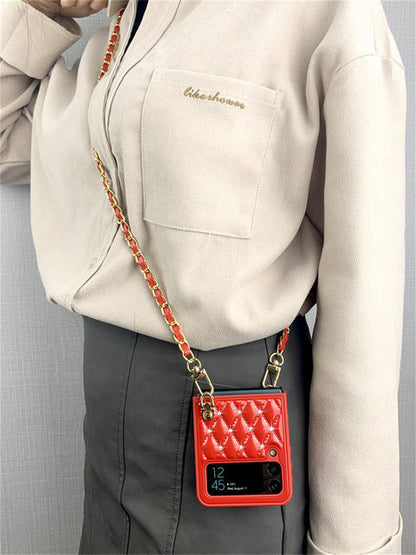 Luxury Crossbody Leather Case for Samsung Galaxy Z Flip Series
