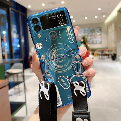 Retro Case With Chain For Samsung Galaxy Z Flip 4 5G