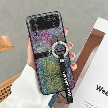 Bling Heart Pendant Case For Galaxy Z Flip Series