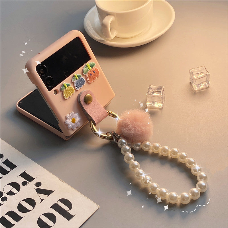 Pink Flower Case For Galaxy Z Flip Series