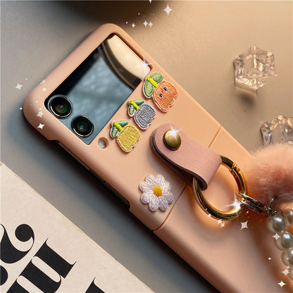 Pink Flower Case For Galaxy Z Flip Series