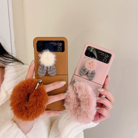 Fluffy Hand Rope Case For Galaxy Z Flip Series