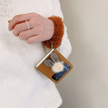 Fluffy Hand Rope Case For Galaxy Z Flip Series