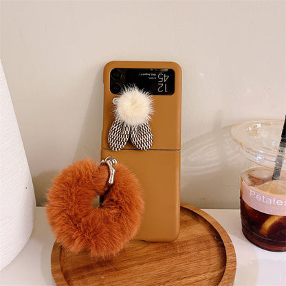 Fluffy Hand Rope Case For Galaxy Z Flip Series