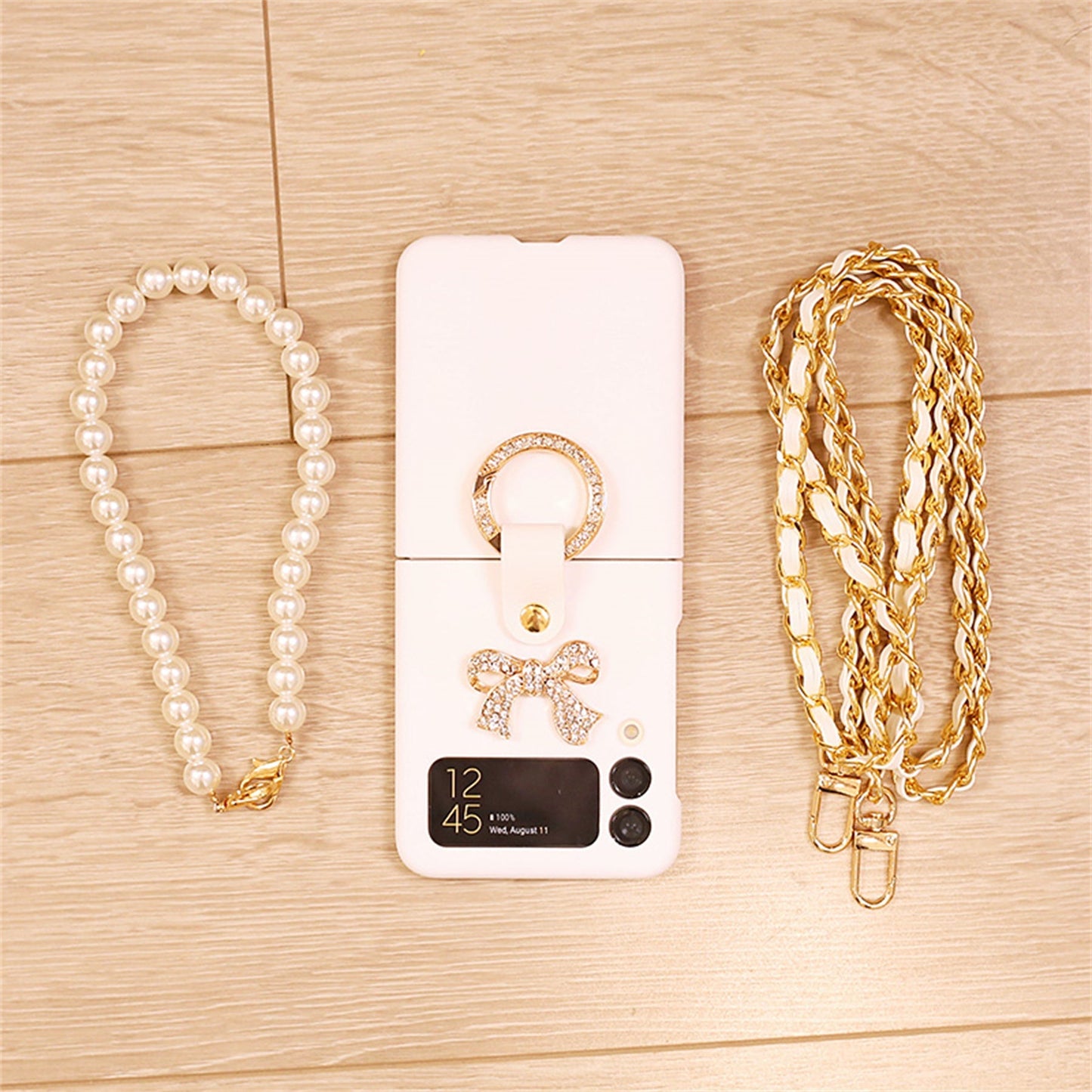 Luxury Crossbody Leather Strap Case for Galaxy Z Flip Series