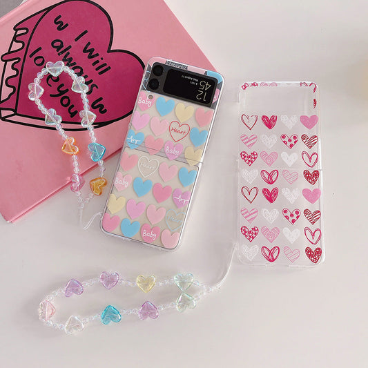 Lovely Colorful Heart Case For Samsung Galaxy Z Flip Series