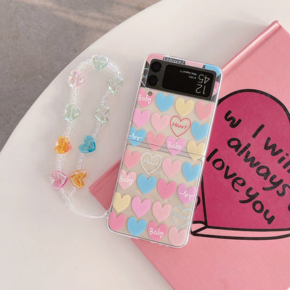 Lovely Colorful Heart Case For Samsung Galaxy Z Flip Series