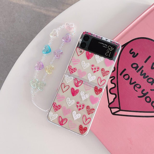 Lovely Colorful Heart Case For Samsung Galaxy Z Flip Series