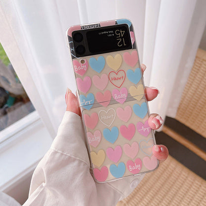 Lovely Colorful Heart Case For Samsung Galaxy Z Flip Series