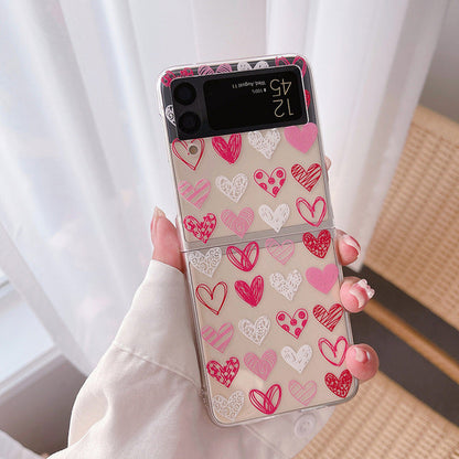 Lovely Colorful Heart Case For Samsung Galaxy Z Flip Series