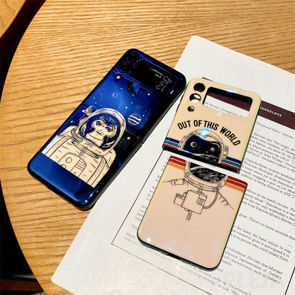 Astronaut Monkey Case For Samsung Galaxy Z Flip Series