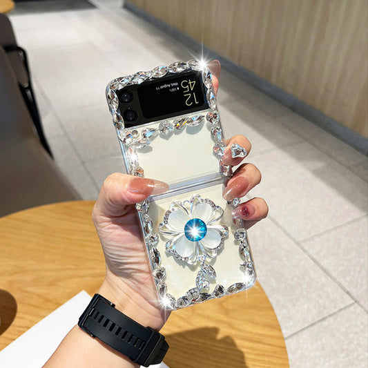 Luxury Rhinestone Flower Case For Samsung Galaxy Z Flip Series