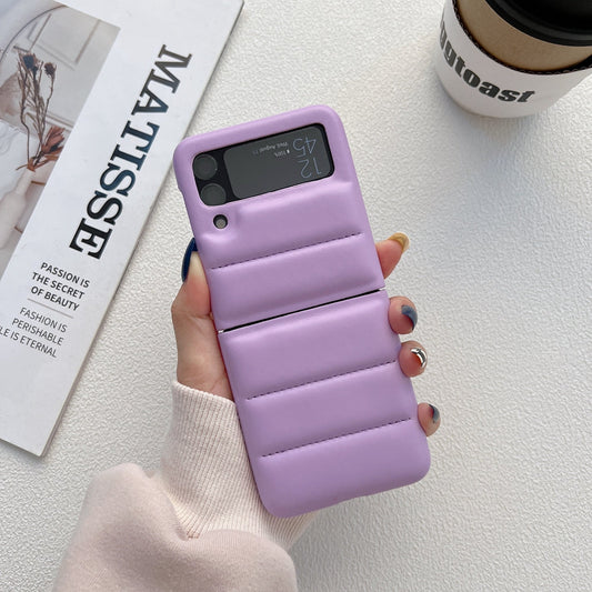 Fashion Down Jacket Leather Case For Samsung Galaxy Z Flip Series