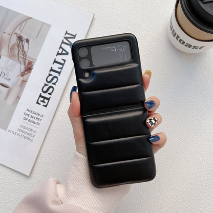 Fashion Down Jacket Leather Case For Samsung Galaxy Z Flip Series