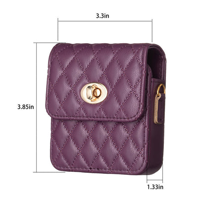 Luxury Quilted Flip Case for Samsung Galaxy Z Flip Series – Mini Handbag Design